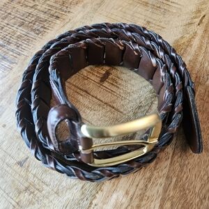 Men's Genuine Leather and Bonded Links Brown belt Size 38